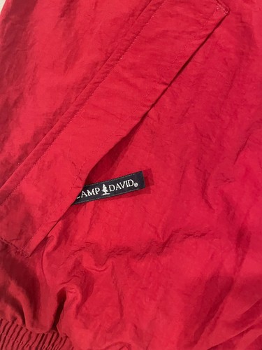 Camp David Brand Red Mens Windbreaker Jacket Size L Zip Pockets - Picture 4 of 4