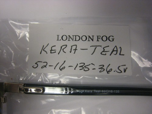 London Fog KERA in TEAL 52- 16-135 mm DEMO Eyeglass Frame & Generic Case - Picture 3 of 4