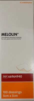 Melolin Pad Dressing 5x5cm Pack of 1, 5, 10, 20, 50 or 100 Low-Adherent Sterile