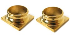 Pair of Solid Brass Turned Pillar End Cap Finials for Clock Columns  5 Sizes