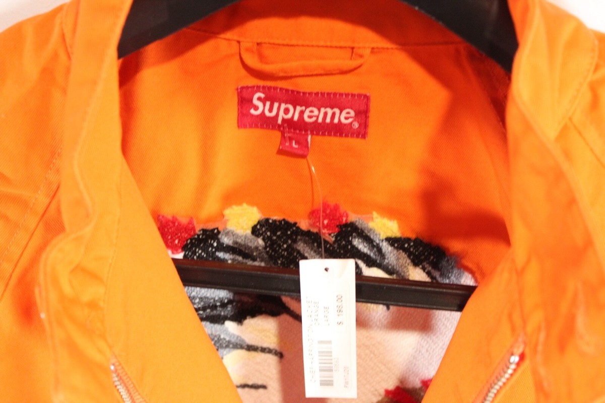 Supreme New York Chief Harrington Orange Jacket Mens Size Supreme New York Chief Harrington Orange Jacket Mens Size