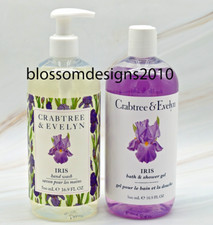CRABTREE EVELYN Iris Scented Bath Shower Gel Hand Wash Set Made in Canada