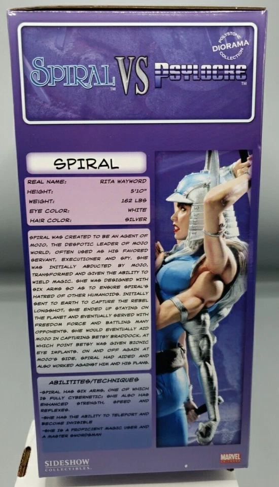 Estatua Diorama Sideshow Spiral vs Psylocke 🔥 EXCLUSIVA🔥 NUEVA EN CAJA #72/350 ¡TOTALMENTE NUEVA! Foto 4 de 4