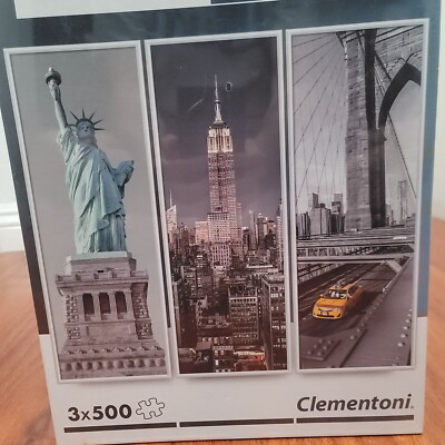 Trittico Puzzle Collection 3 Puzzles 500 Pieces Each Clementoni New York