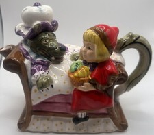 Vintage Little Red Riding Hood Ceramic Tea Pot