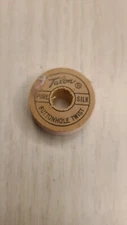 Vtg Pure Silk Talon Buttonhole Twist Thread Color 910 10yds Size D Wood Spool