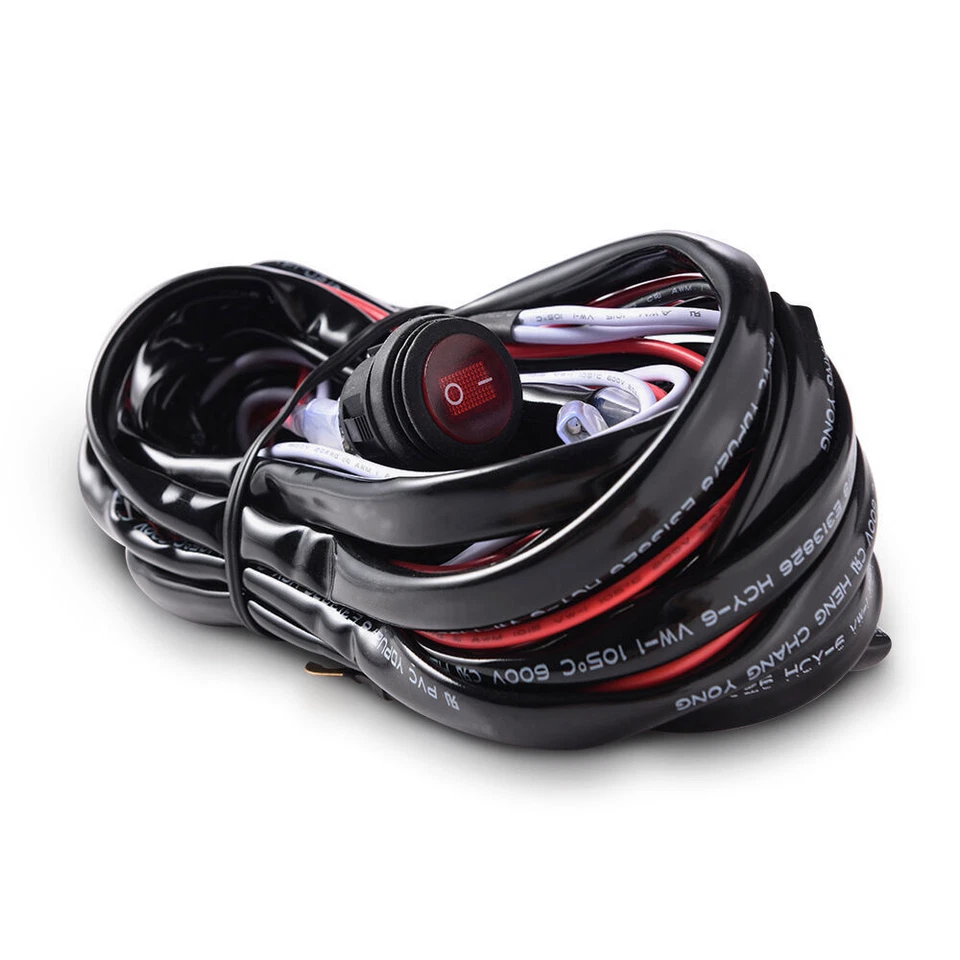 Kit de arnés de cableado de barra de luz antiniebla LED de trabajo 12V 40A KIT de cable de relé de interruptor de encendido/apagado Foto 4 de 4