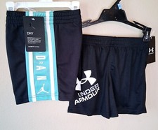 2 Pair Air Jordan Jumpman Nike Under Armour Shorts 2T Boys Black Green