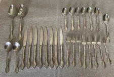 Lot of 27 Oneida USA Cantina Stainless  Flatware Forks Spoons Knives Serving Pcs