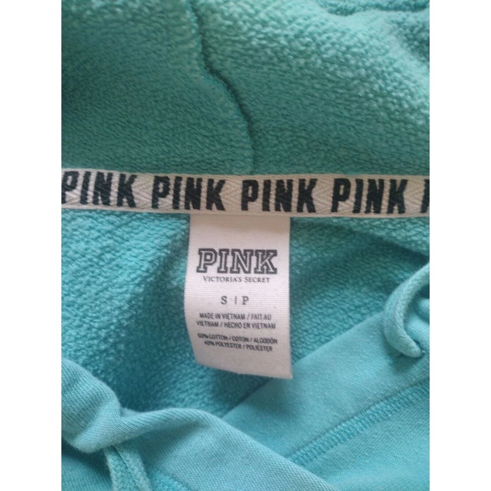 UNDERCOVER Felpa Victoria's Secret rosa donna S blu acqua pullover felpa con cappuccio logo bianco