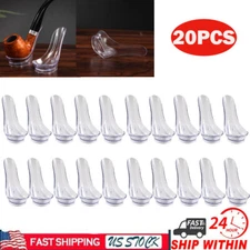 20PC Pipe Rack Holder Portable Plastic Clear Spoon Pipe Stand Tobacco Smoking
