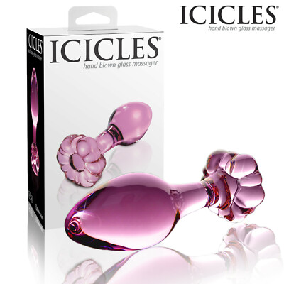 Icicles 48 Sex Hard Glass Plug Punto P G Spot Anal Dildo Butt Anal Cap Glass