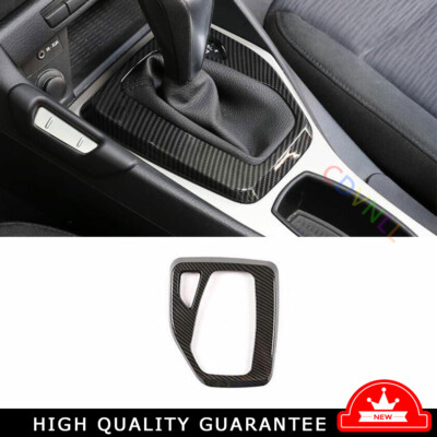 Console Gear Shift Frame Cover Trim 1* Fit For BMW X1 E84 2010-2013 Carbon Fiber