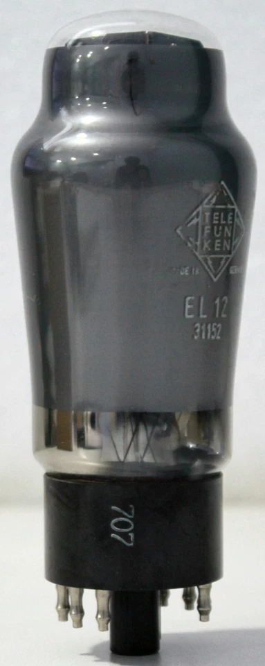 EL12 Telefunken tubo Alemania tubos de alimentación válvula 1 pieza Foto 3 de 4