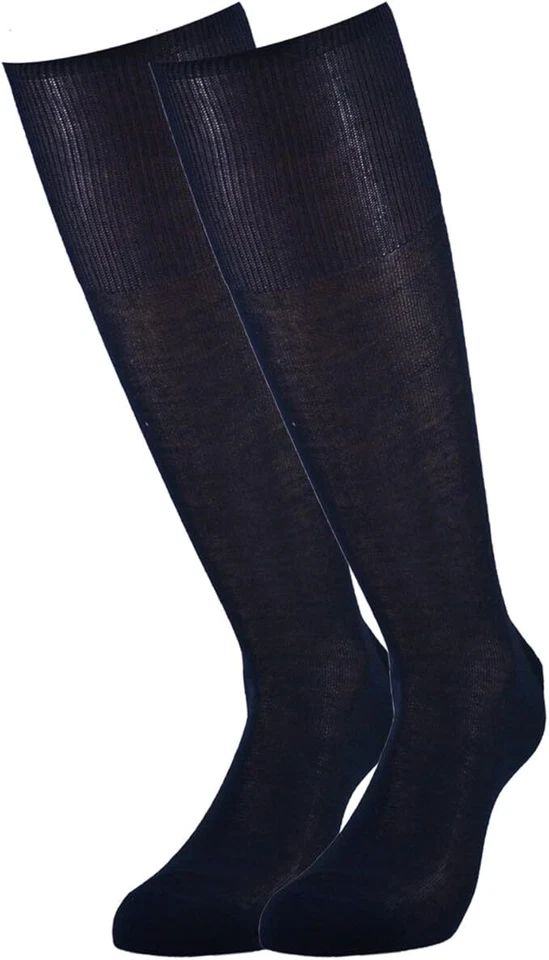 Set da 12 paia di calze uomo in 100% cotone Filo di Scozia modello lungo.