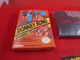 Donkey Kong Classics (Nintendo NES 1988) COMPLETO con scatola manuale gioco FUNZIONA! #T1