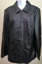Wilson’s Leather Pelle Studio Butter-soft Jacket Large Black Full Zip Lined New