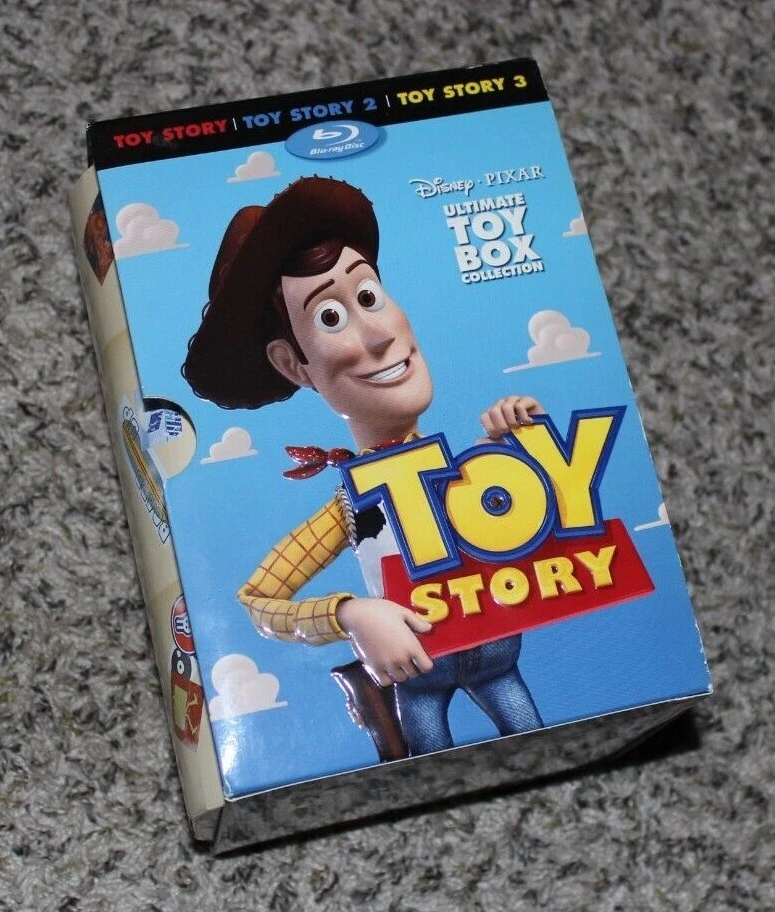 Disney Pixar Ultimate Toy Box Collection ~ Toy Story 1 2 3 in Wagon Case Blu-Ray