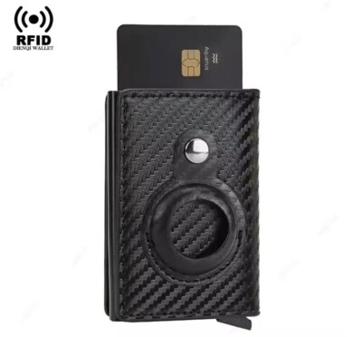 RFID Geldbörse Herren mit AirTag-Fach Smart Wallet Kartenetui + Geschenk Card