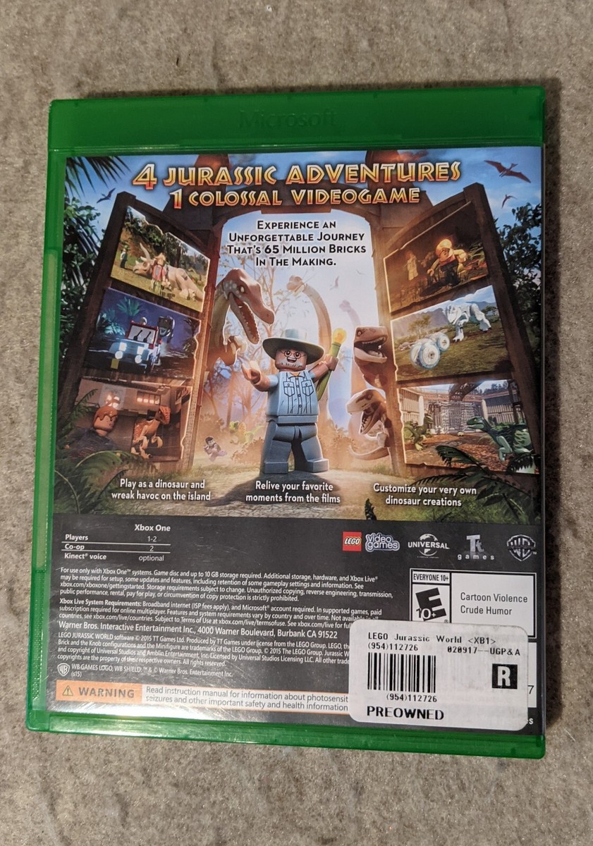 LEGO Jurassic World (Microsoft Xbox One) Complete TESTED 4