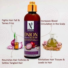 Huile capillaire à l'oignon NutriGlow Naturals | Huile de croissance des...
