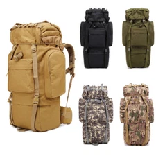 65L Tactical Large Capacity Backpack Rucksack Hiking Camping Daypack Molle Bag