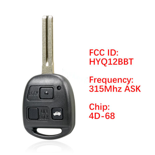 For 2004 2005 2006 Lexus ES330 RX330 Remote Key Combo Keyless Entry Fob HYQ12BBT - Picture 2 of 9