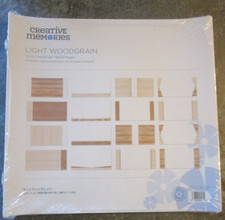 Creative Memories LIGHT WOODGRAIN 12x12 Fast2Fab Refill Pages  Page Protectors