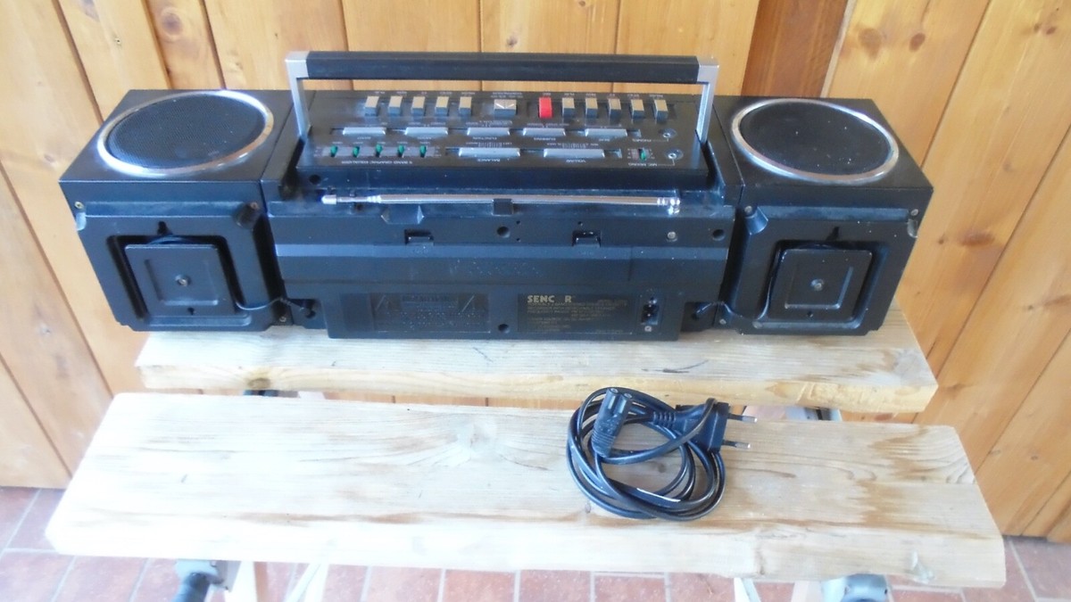 SENCOR S-5555 Vintage Boombox Stereo Cassette/Ghetto Blaster RARE OLD VINTAGE