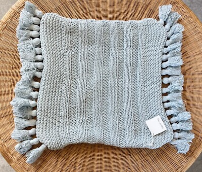 NEW Serena & Lily Sequoia Pillow Cover (24  SQ)-Sky Blue