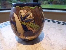 Boch Freres Keramis Tube lined vase designed  by Charles Catteau