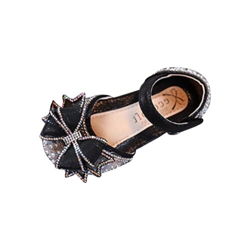 Bowknot Performance Dance Shoes For Girls Childrens Pearl Rhinestones Shoes - Picture 3 of 26