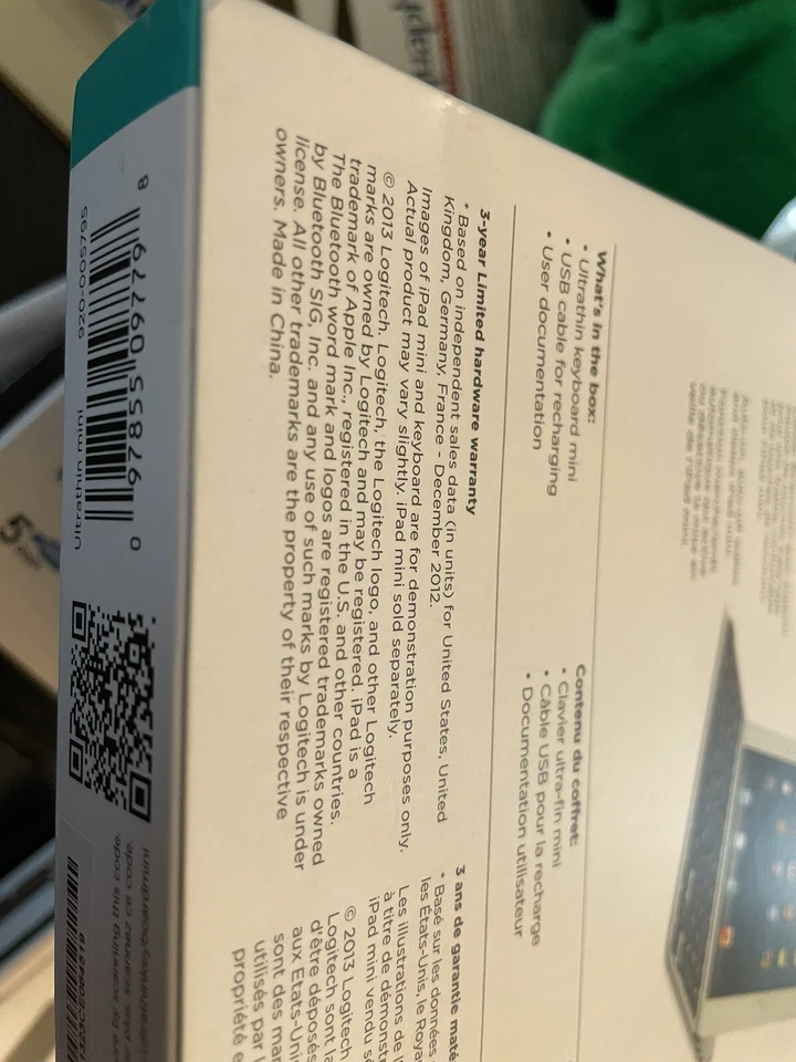 Logitech Ultrathin Keyboard Ipad Mini 920-0055795 includes USB Cable Opened Box - Image 4 of 4