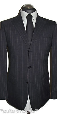 Hugo Boss suit size 46 Mitchum/Reno dark grey/charcoal pink needlest approx  549