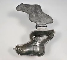 Antique Eppelscheimer Pewter Ice Cream Mold 1152 Winged Foot Mercury Goodyear