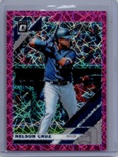 2019 Donruss Optic #130 Nelson Cruz Pink Velocity base #/199