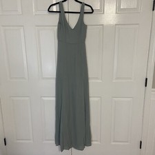 Show Me Your Mumu Jenn Maxi Dress in Silver Sage Chiffon Size  XXS Bridesmaids
