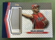 2020 Topps Update #ASJ-NAR Nolan Arenado All-Star Jumbo Patch Card 6/15 Rockies