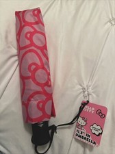 Hello Kitty 11.5  Umbrella W/Auto Open  Close Pink With Bows   