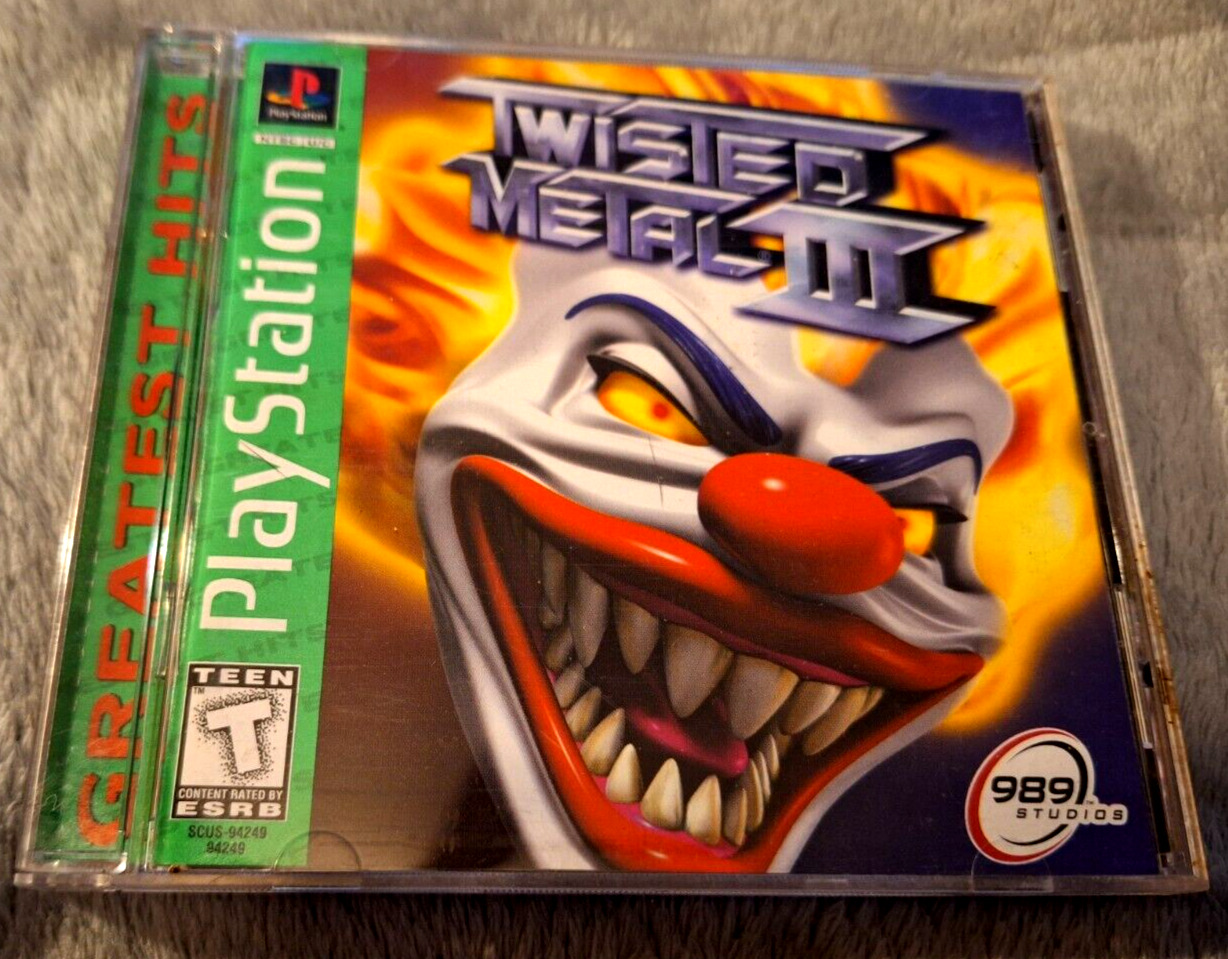 Twisted Metal III 3 Sony PlayStation 1 1998 PS1 Greatest Hits Complete w/ Manual