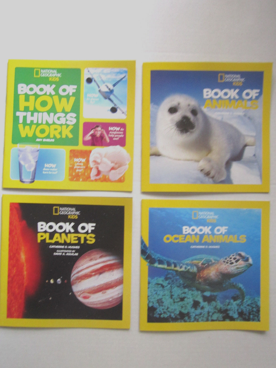 NATIONAL GEOGRAPHIC KIDS 4 Colorful Books (Animals,Planets,How