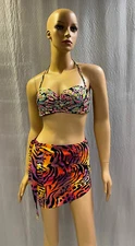 NEW NATORI SWIM $118 KOKO ANIMAL PRINT STRETCH WRAP SARONG COVER-UP  XS/S