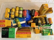 Film Box Lot Exposed & Unused Undeveloped Vintage Rolls MYSTERY PHOTOS Expired