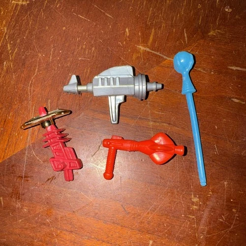 Vintage MOTU Masters of the Universe Figure Weapon Lot Of 4 Stonedar Roboto Khan