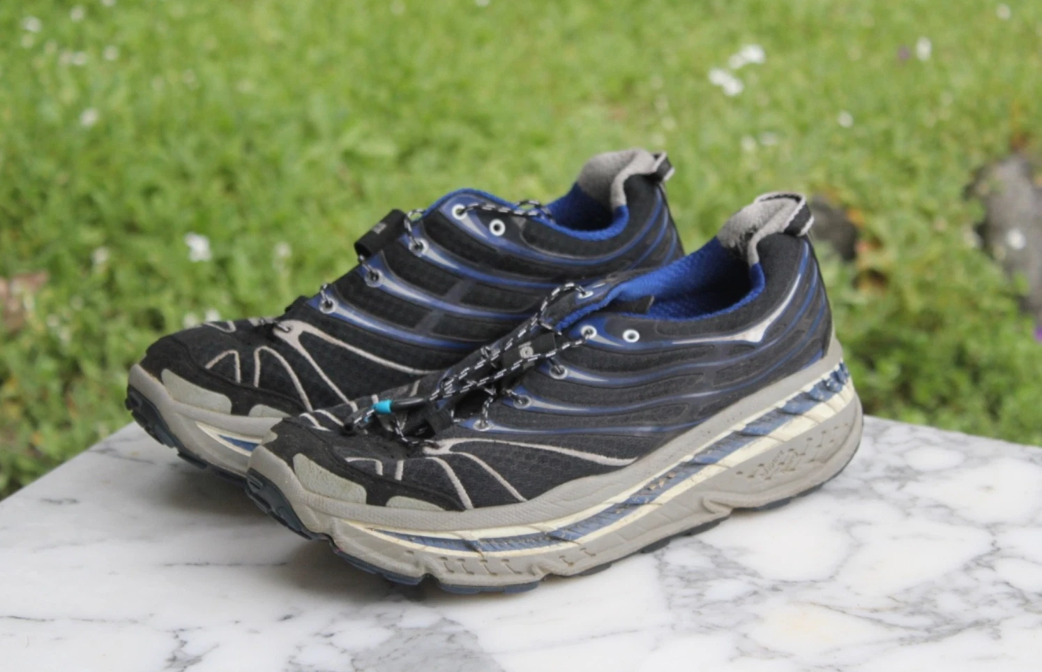 Hoka One One Stinson Trail Men 9.5 US Blue Black Original OG 2012 EVO Vintage