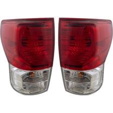 Tail Light Lamp Set For 2010-2013 Toyota Tundra Driver And Passenger With Bulb