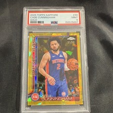 2025-26 Topps Chrome Sapphire Cade Cunningham Gold /50 PSA 9 [POP 2]