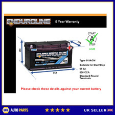 AGM Car Battery fits PORSCHE 718 BOXTER 718 MACAN 718 CAYMAN Stop Start
