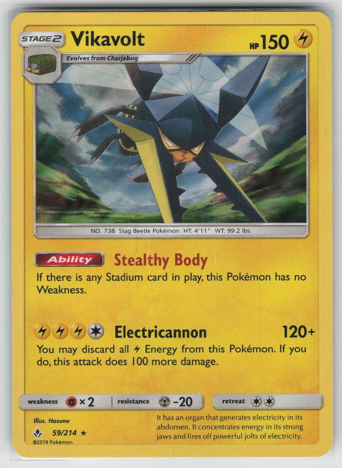 Vikavolt Holo Rare SM - Unbroken Bonds 59/214 NM