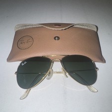 B L Ray Ban Vintage 80's AVIATORS GOLD 64mm Large Sunglasses USA w/ CASE